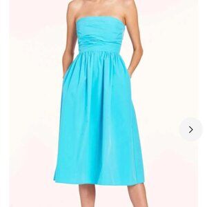 Amanda Uprichard Gaston Strapless Dress in Marina Blue Size XS
